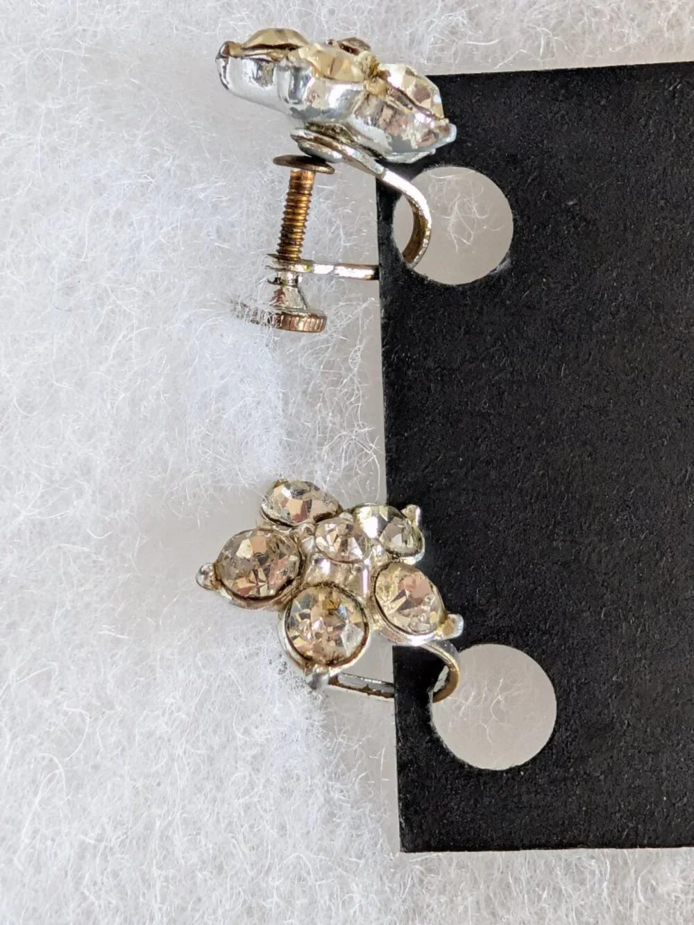 Vintage 1950's Screwback Flower Earrings
